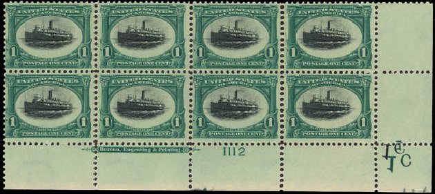 US Stamps Value Scott Catalogue #294: 1901 1c Pan American Exposition. Daniel Kelleher Auctions, Aug 2012, Sale 631, Lot 1034