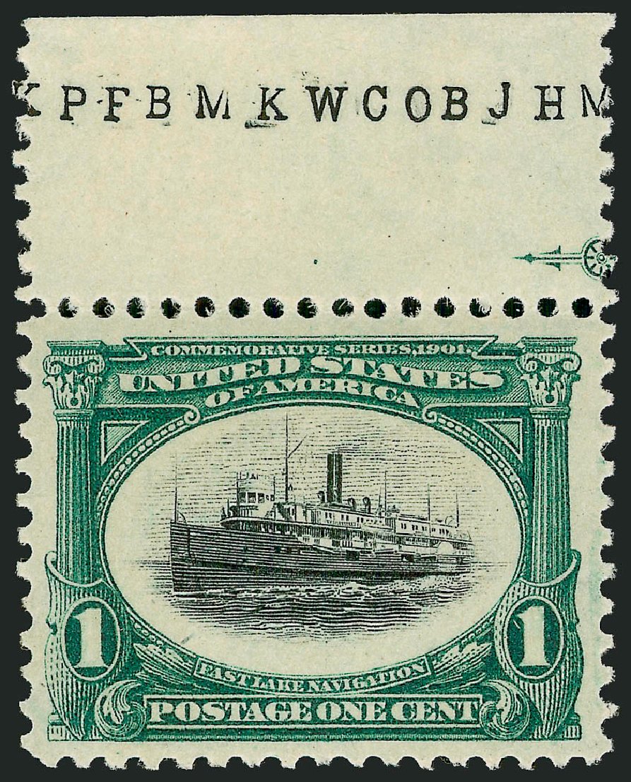 Prices of US Stamps Scott Catalog 294 - 1c 1901 Pan American Exposition. Robert Siegel Auction Galleries, Jun 2009, Sale 975, Lot 1644