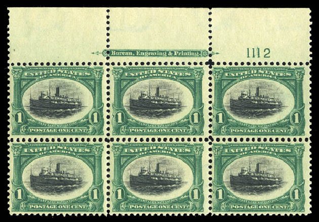US Stamp Values Scott Cat. #294 - 1901 1c Pan American Exposition. Matthew Bennett International, Sep 2012, Sale 346, Lot 775