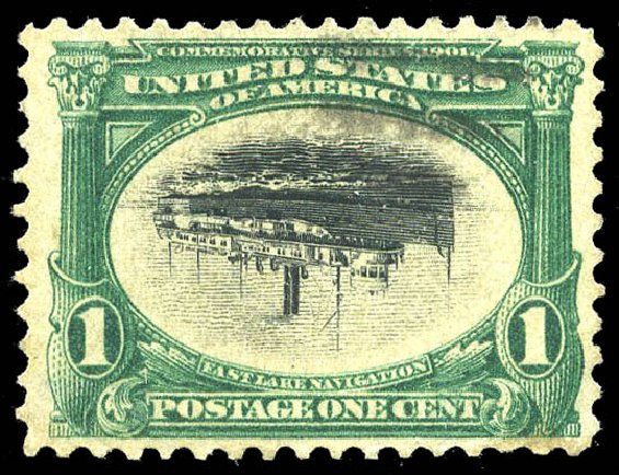 US Stamp Values Scott Catalog 294 - 1901 1c Pan American Exposition. Matthew Bennett International, Feb 2015, Sale 351, Lot 155