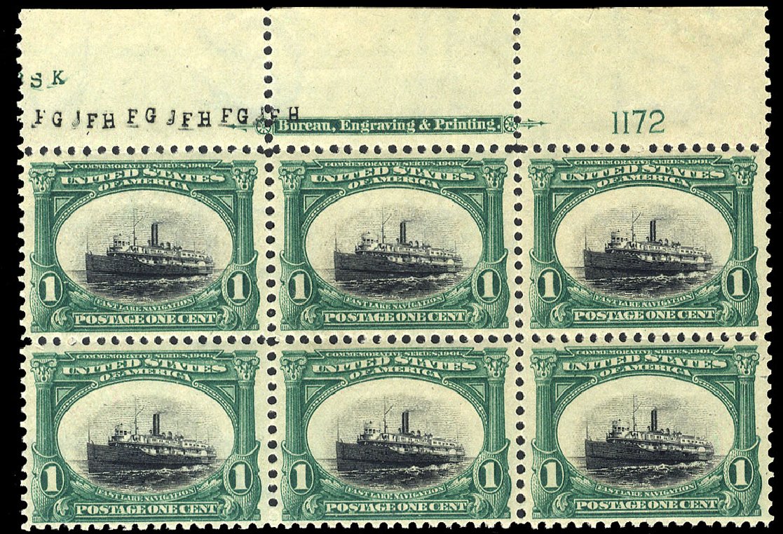 Price of US Stamps Scott Catalog # 294: 1901 1c Pan American Exposition. Cherrystone Auctions, Jun 2009, Sale 200906, Lot 145