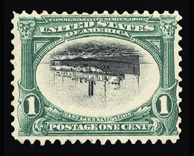 US Stamps Values Scott Catalogue # 294 - 1c 1901 Pan American Exposition. Cherrystone Auctions, Nov 2013, Sale 201311, Lot 45