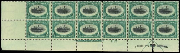 US Stamp Value Scott # 294: 1901 1c Pan American Exposition. Daniel Kelleher Auctions, Aug 2012, Sale 631, Lot 1035