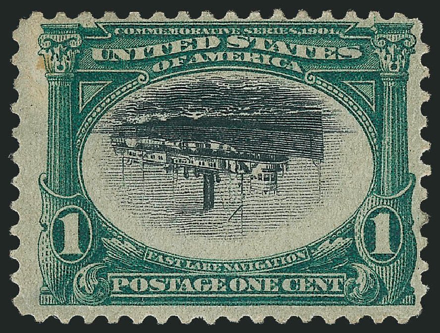 US Stamps Prices Scott Cat. #294 - 1901 1c Pan American Exposition. Robert Siegel Auction Galleries, Sep 2009, Sale 976, Lot 1835