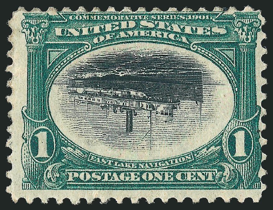Values of US Stamps Scott Catalogue 294: 1901 1c Pan American Exposition. Robert Siegel Auction Galleries, Oct 2010, Sale 997, Lot 5825