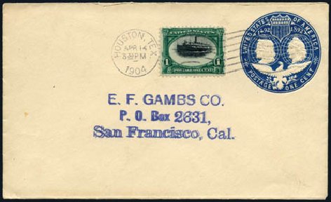 US Stamp Prices Scott Cat. # 294 - 1c 1901 Pan American Exposition. Harmer-Schau Auction Galleries, Aug 2011, Sale 90, Lot 1442