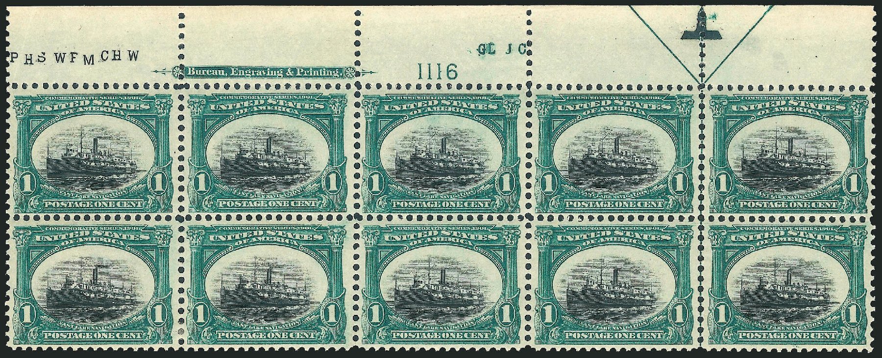 Prices of US Stamp Scott Catalog # 294: 1901 1c Pan American Exposition. Robert Siegel Auction Galleries, Mar 2013, Sale 1040, Lot 1622