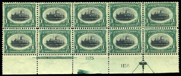 US Stamps Value Scott Catalog # 294 - 1c 1901 Pan American Exposition. Matthew Bennett International, May 2014, Sale 350, Lot 433