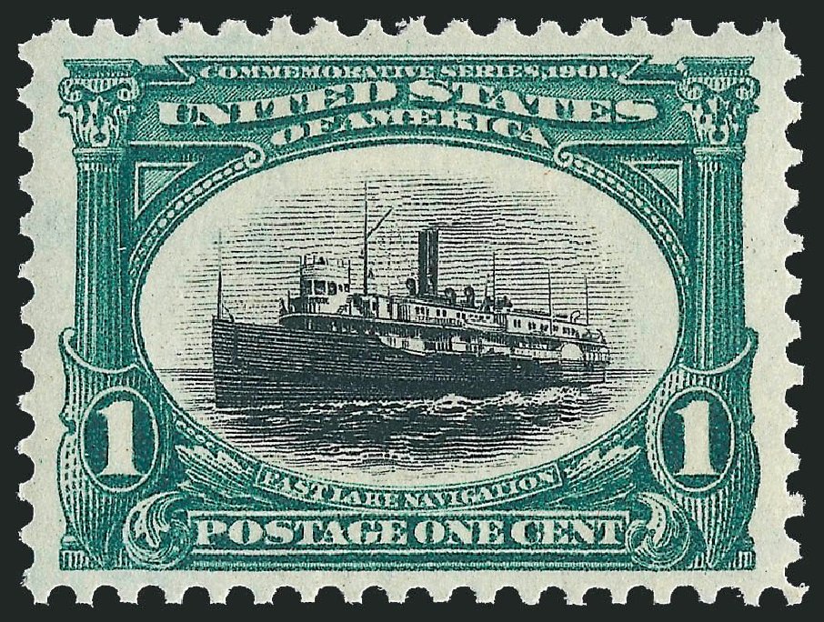 US Stamps Prices Scott Catalog #294 - 1901 1c Pan American Exposition. Robert Siegel Auction Galleries, Nov 2013, Sale 1057, Lot 883
