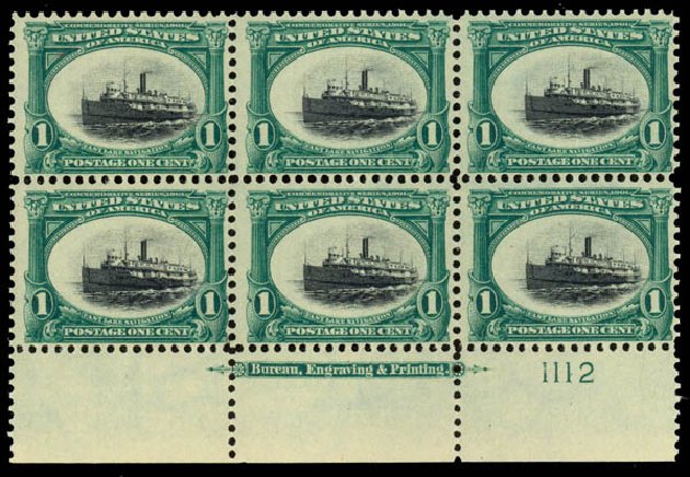 US Stamps Value Scott Cat. # 294 - 1901 1c Pan American Exposition. Daniel Kelleher Auctions, Jan 2015, Sale 663, Lot 1586