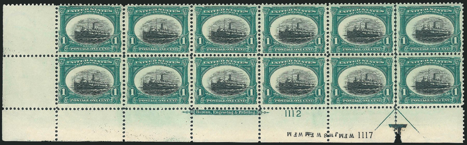 Value of US Stamps Scott Cat. 294: 1c 1901 Pan American Exposition. Robert Siegel Auction Galleries, Apr 2009, Sale 971, Lot 1246