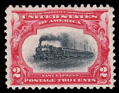 Values of US Stamp Scott # 295 - 1901 2c Pan American Exposition. Daniel Kelleher Auctions, May 2014, Sale 652, Lot 454