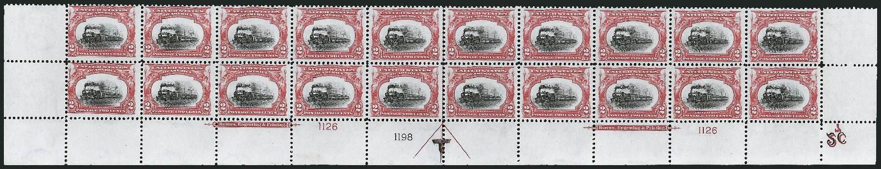 Values of US Stamps Scott Catalogue 295: 1901 2c Pan American Exposition. Robert Siegel Auction Galleries, Apr 2009, Sale 971, Lot 1324