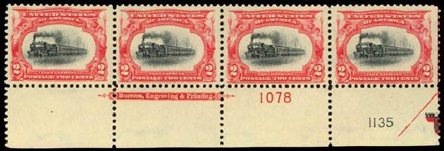 Prices of US Stamp Scott 295 - 1901 2c Pan American Exposition. Daniel Kelleher Auctions, Apr 2013, Sale 636, Lot 245