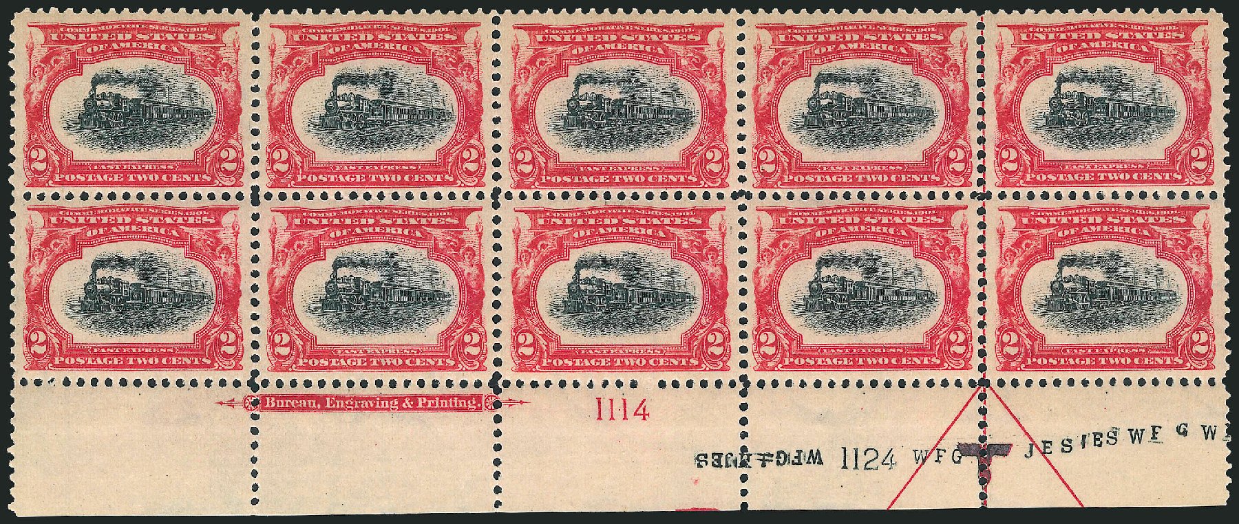 Costs of US Stamp Scott Catalogue 295 - 1901 2c Pan American Exposition. Robert Siegel Auction Galleries, Apr 2009, Sale 971, Lot 1295