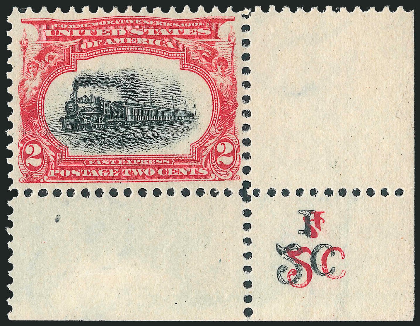 US Stamp Value Scott Catalog 295 - 2c 1901 Pan American Exposition. Robert Siegel Auction Galleries, Dec 2011, Sale 1017, Lot 742