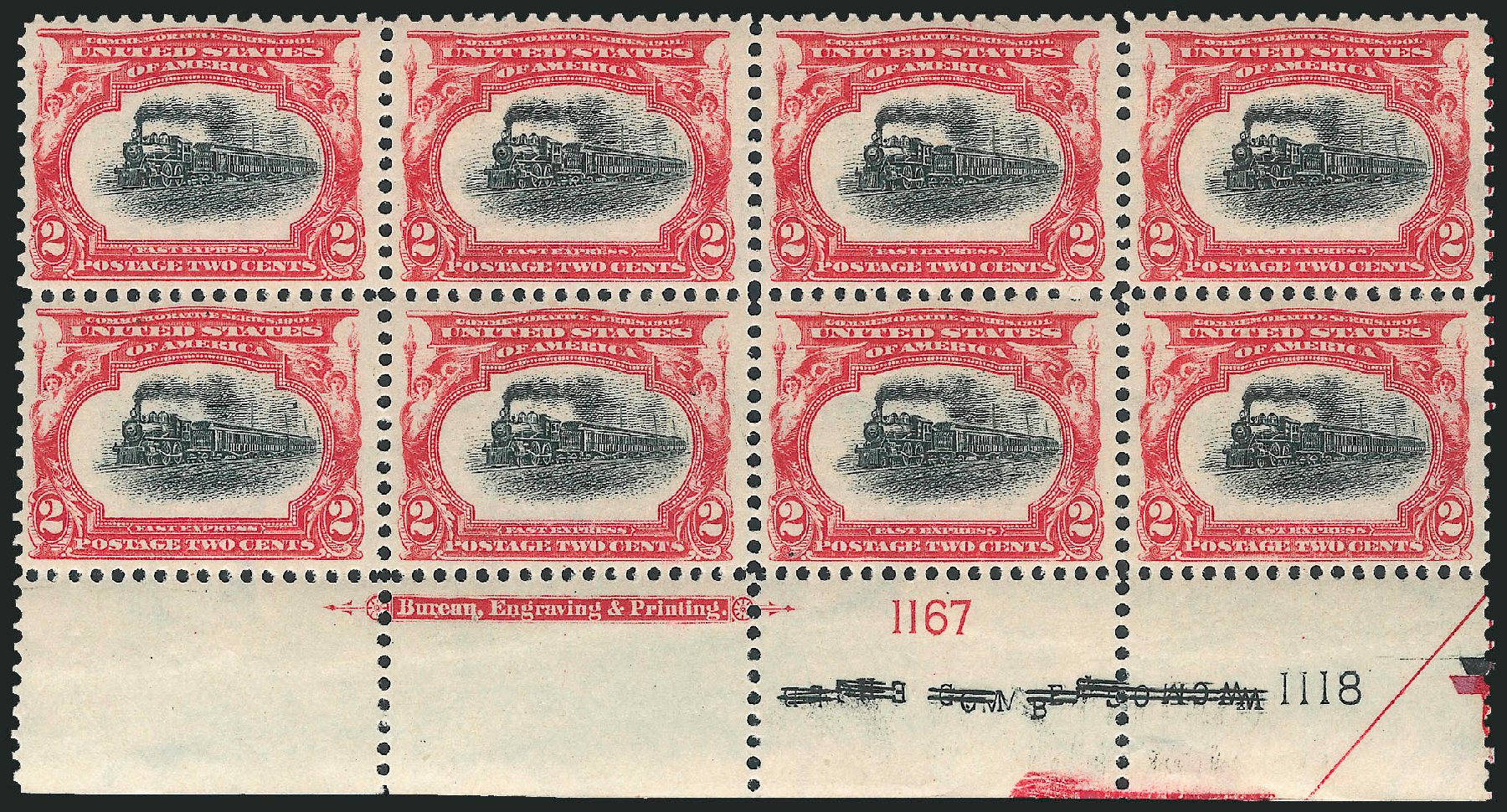 US Stamp Prices Scott Cat. 295: 1901 2c Pan American Exposition. Robert Siegel Auction Galleries, Mar 2012, Sale 1019, Lot 662