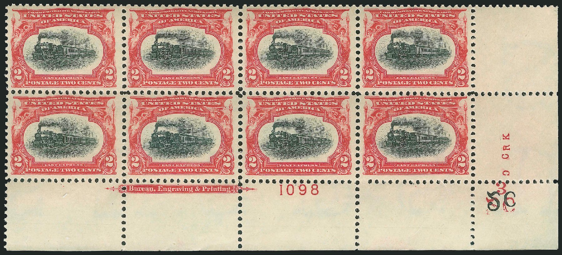 US Stamp Value Scott Catalog # 295 - 1901 2c Pan American Exposition. Robert Siegel Auction Galleries, Mar 2014, Sale 1067, Lot 1342