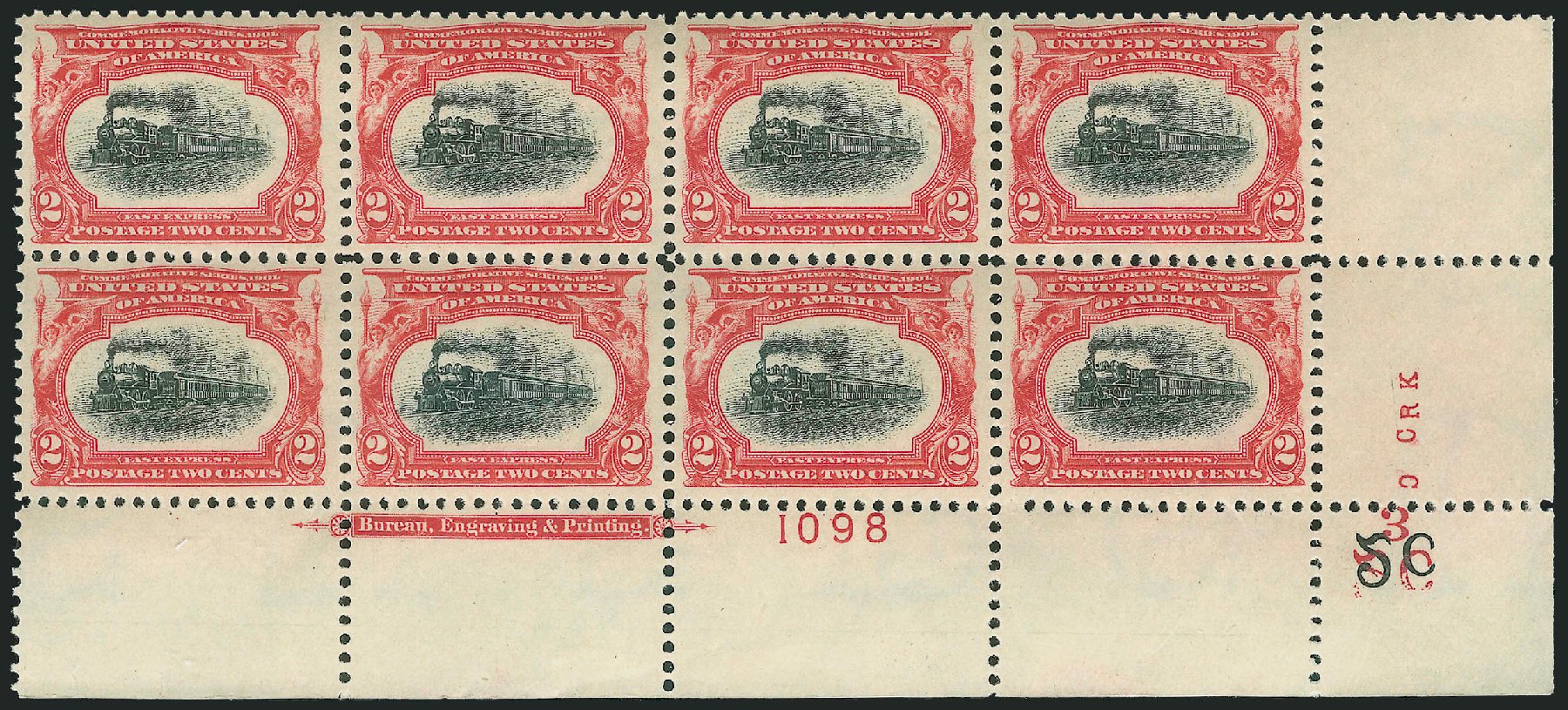 Values of US Stamp Scott Catalogue 295: 2c 1901 Pan American Exposition. Robert Siegel Auction Galleries, Oct 2011, Sale 1014, Lot 1686