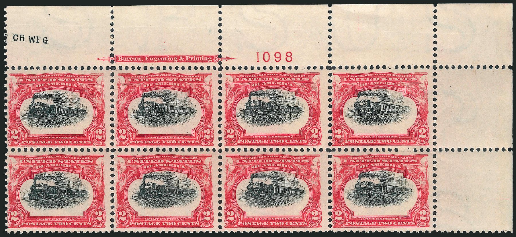 Values of US Stamps Scott Cat. #295: 1901 2c Pan American Exposition. Robert Siegel Auction Galleries, Jul 2013, Sale 1050, Lot 456