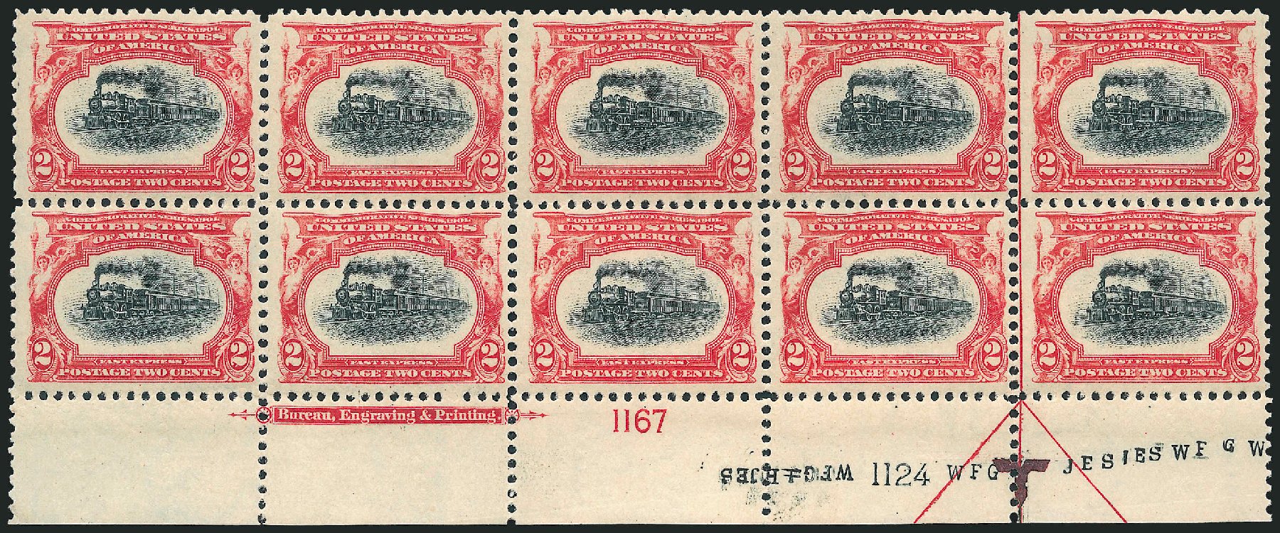 Values of US Stamp Scott Catalogue # 295: 1901 2c Pan American Exposition. Robert Siegel Auction Galleries, Apr 2009, Sale 971, Lot 1336