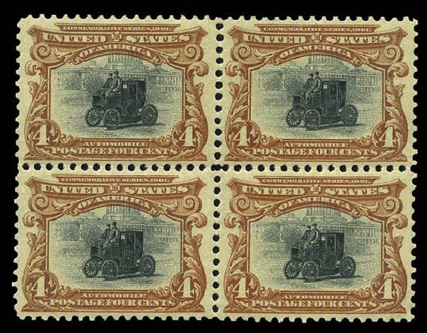 Values of US Stamp Scott #296: 4c 1901 Pan American Exposition. Matthew Bennett International, Mar 2011, Sale 337, Lot 2757