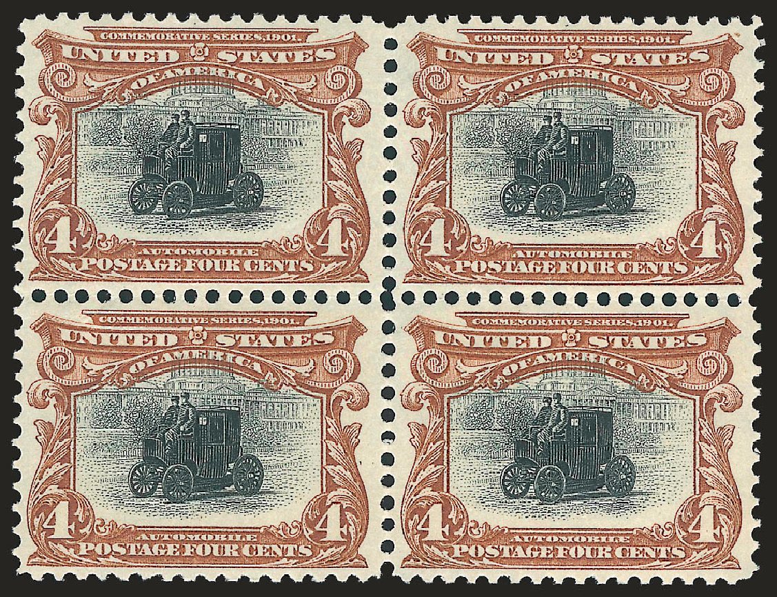 US Stamp Price Scott Catalog 296: 1901 4c Pan American Exposition. Robert Siegel Auction Galleries, Jun 2009, Sale 975, Lot 1647