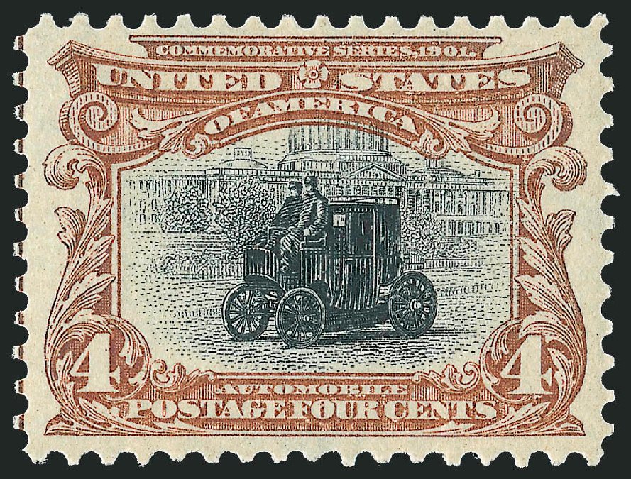 Values of US Stamps Scott Catalog # 296 - 1901 4c Pan American Exposition. Robert Siegel Auction Galleries, Sep 2009, Sale 976, Lot 1837