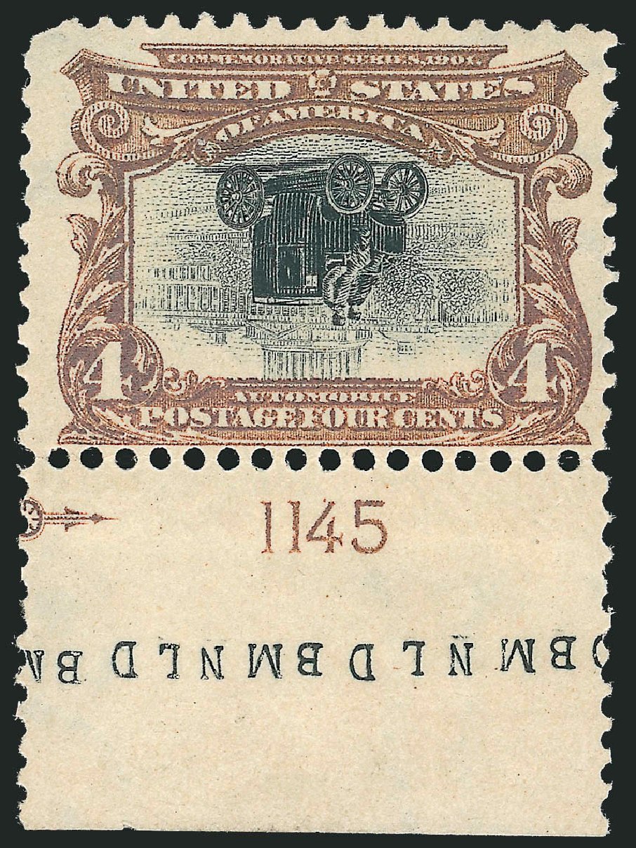 Value of US Stamp Scott #296: 4c 1901 Pan American Exposition. Robert Siegel Auction Galleries, Dec 2010, Sale 1000, Lot 1168