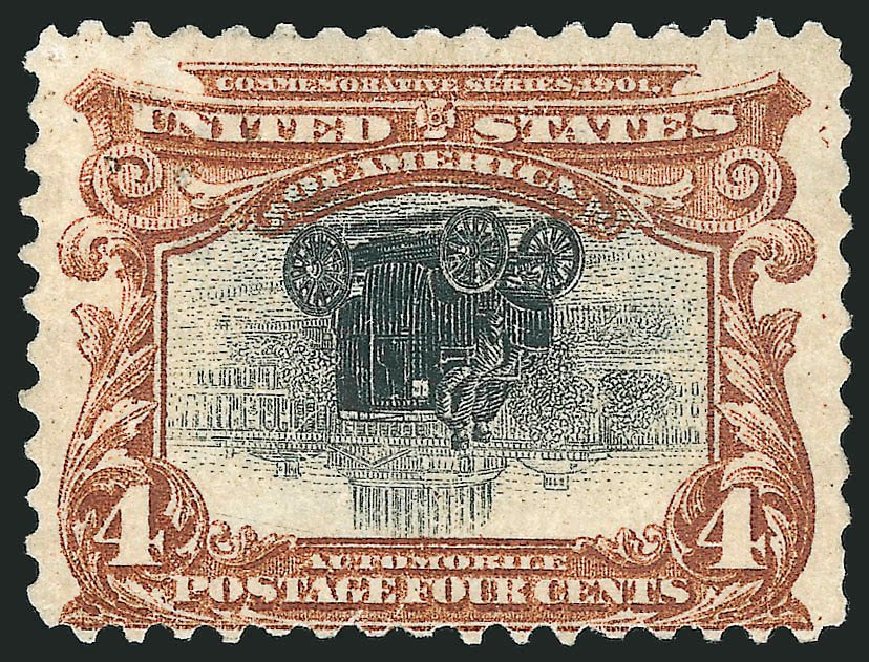 Cost of US Stamp Scott # 296 - 4c 1901 Pan American Exposition. Robert Siegel Auction Galleries, Oct 2014, Sale 1082, Lot 438