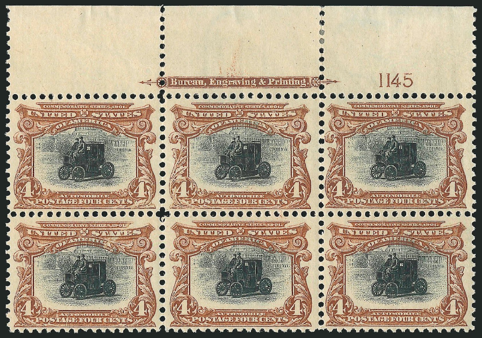 Value of US Stamps Scott #296 - 1901 4c Pan American Exposition. Robert Siegel Auction Galleries, Nov 2014, Sale 1084, Lot 3678