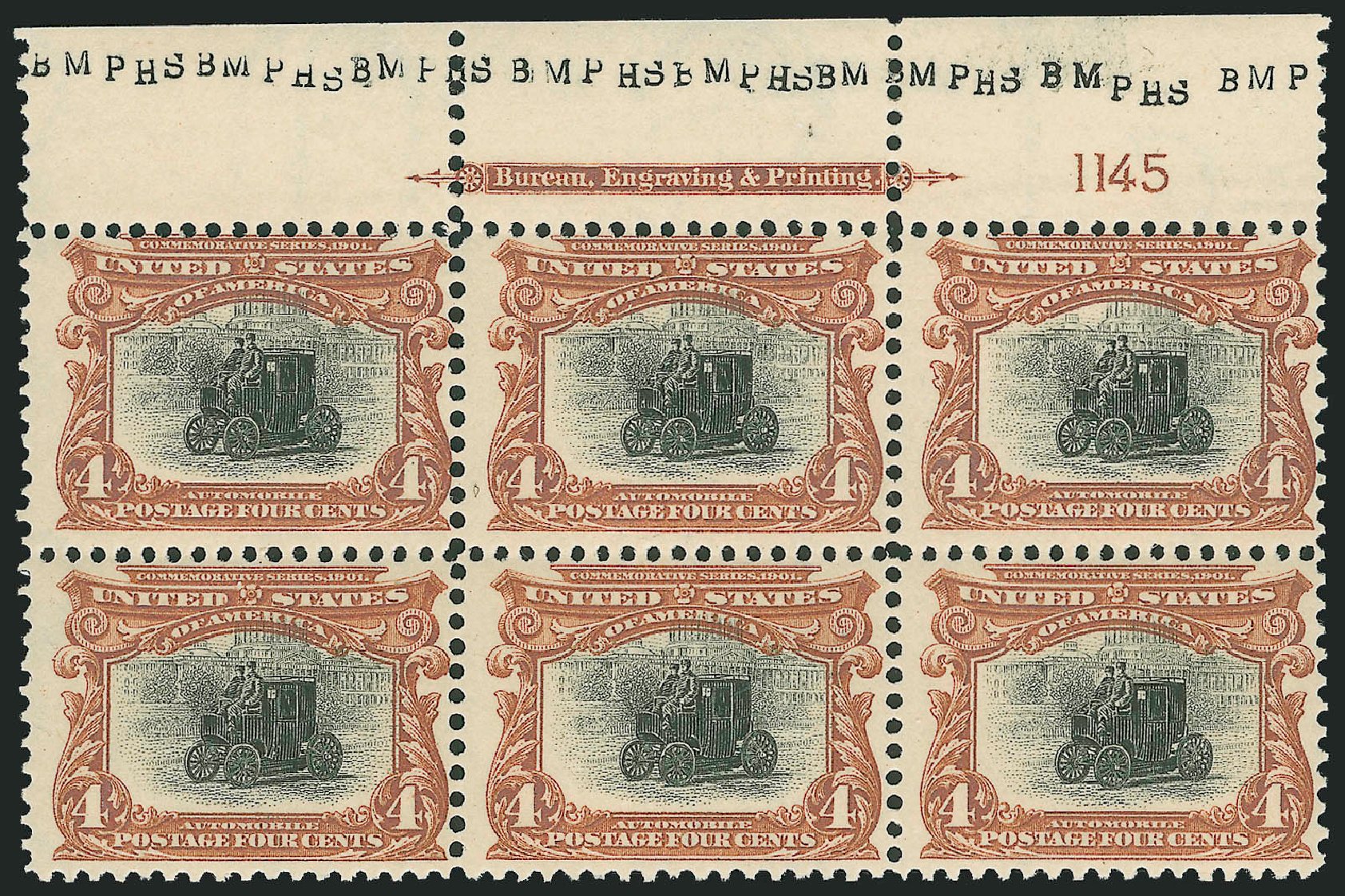 Costs of US Stamp Scott Catalog # 296 - 1901 4c Pan American Exposition. Robert Siegel Auction Galleries, Jun 2009, Sale 975, Lot 1648