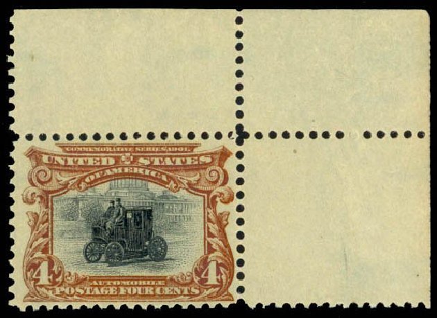 Value of US Stamp Scott Catalogue 296 - 4c 1901 Pan American Exposition. Daniel Kelleher Auctions, Apr 2013, Sale 636, Lot 249