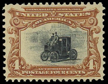Values of US Stamp Scott # 296: 1901 4c Pan American Exposition. Daniel Kelleher Auctions, Jan 2012, Sale 628, Lot 420