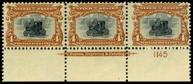 US Stamp Price Scott Catalogue #296 - 4c 1901 Pan American Exposition. Daniel Kelleher Auctions, Apr 2013, Sale 636, Lot 250