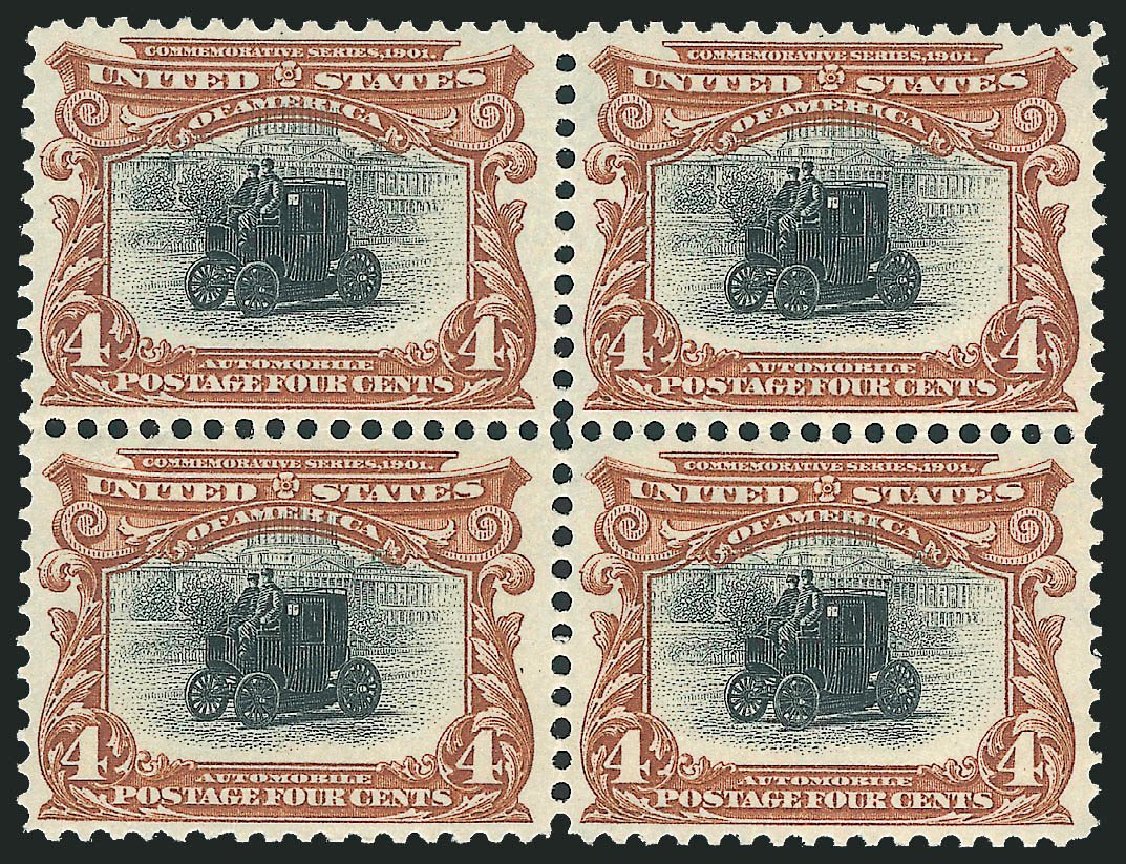 US Stamps Prices Scott 296: 4c 1901 Pan American Exposition. Robert Siegel Auction Galleries, Nov 2013, Sale 1061, Lot 3810