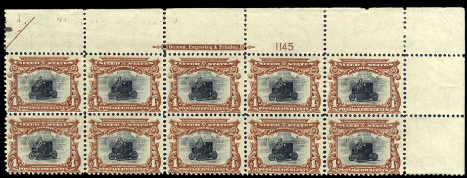 Value of US Stamps Scott Cat. #296: 4c 1901 Pan American Exposition. Cherrystone Auctions, Apr 2010, Sale 201004, Lot 221