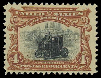Value of US Stamp Scott Cat. #296 - 4c 1901 Pan American Exposition. Daniel Kelleher Auctions, Jul 2011, Sale 625, Lot 891