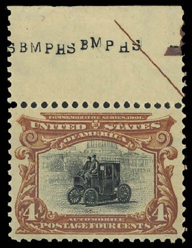 US Stamps Value Scott Catalogue # 296: 1901 4c Pan American Exposition. Daniel Kelleher Auctions, Jun 2012, Sale 630, Lot 1681