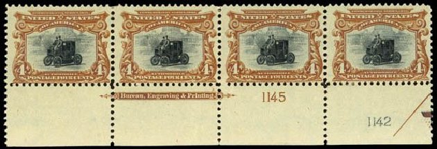 US Stamp Value Scott Cat. 296 - 4c 1901 Pan American Exposition. Daniel Kelleher Auctions, Apr 2013, Sale 636, Lot 251