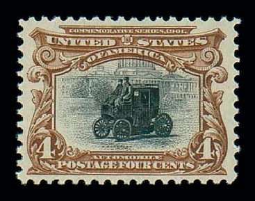 US Stamp Values Scott Catalogue #296 - 1901 4c Pan American Exposition. Matthew Bennett International, Dec 2007, Sale 325, Lot 1884