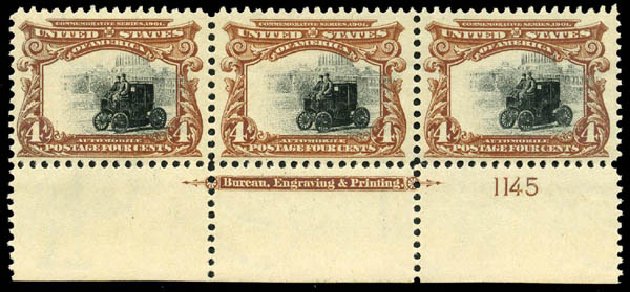 US Stamp Prices Scott Catalog # 296 - 1901 4c Pan American Exposition. Matthew Bennett International, Apr 2008, Sale 326, Lot 294