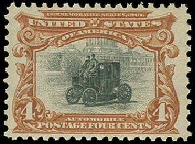 US Stamps Prices Scott Catalog # 296: 1901 4c Pan American Exposition. H.R. Harmer, Oct 2014, Sale 3006, Lot 1304