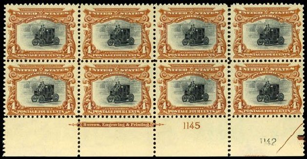Prices of US Stamps Scott #296 - 4c 1901 Pan American Exposition. Daniel Kelleher Auctions, Apr 2013, Sale 636, Lot 254