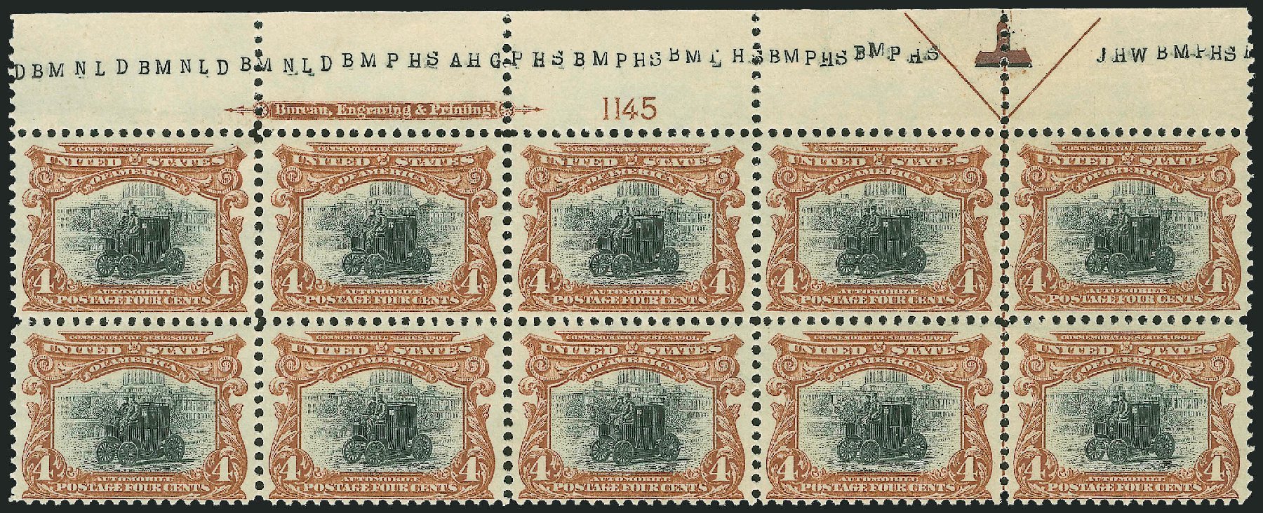 Cost of US Stamps Scott 296 - 4c 1901 Pan American Exposition. Robert Siegel Auction Galleries, Mar 2014, Sale 1067, Lot 1344