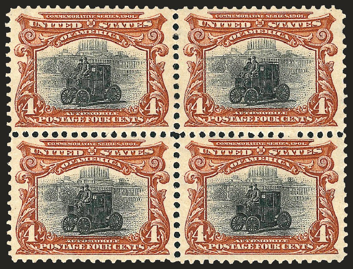 Values of US Stamp Scott Catalog # 296: 4c 1901 Pan American Exposition. Robert Siegel Auction Galleries, Sep 2008, Sale 962, Lot 2604
