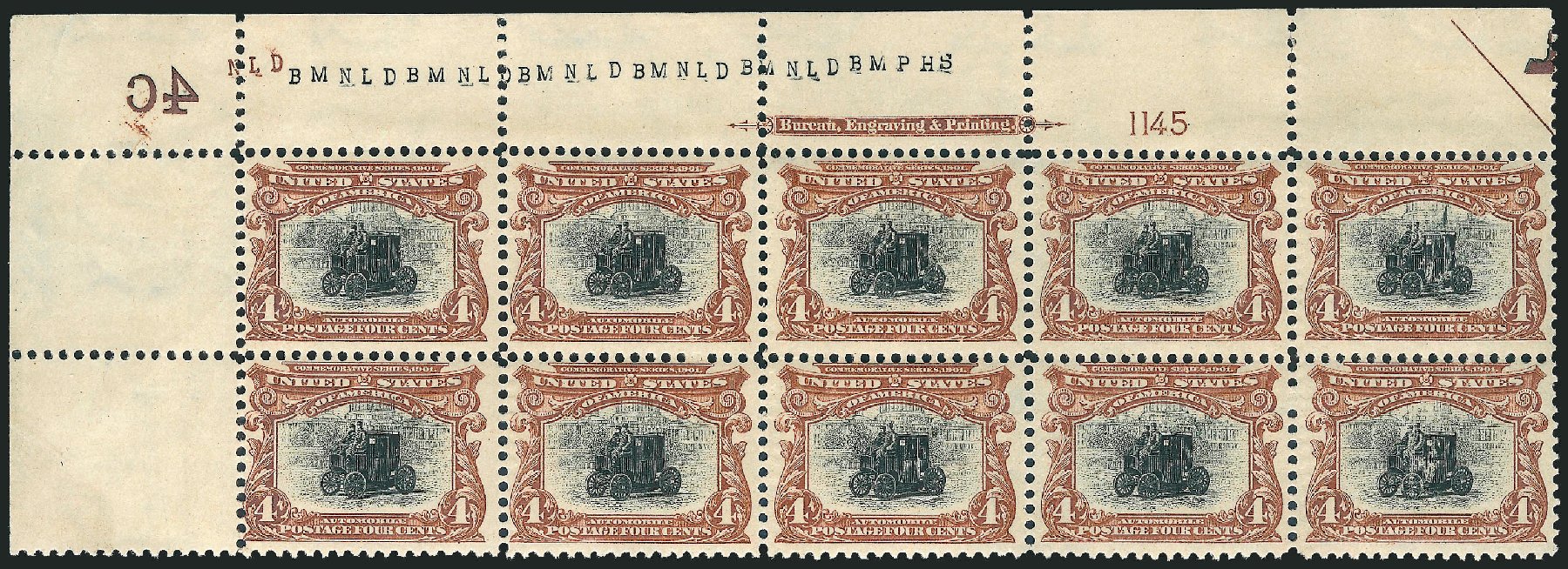 Prices of US Stamp Scott # 296 - 4c 1901 Pan American Exposition. Robert Siegel Auction Galleries, Apr 2009, Sale 971, Lot 1364