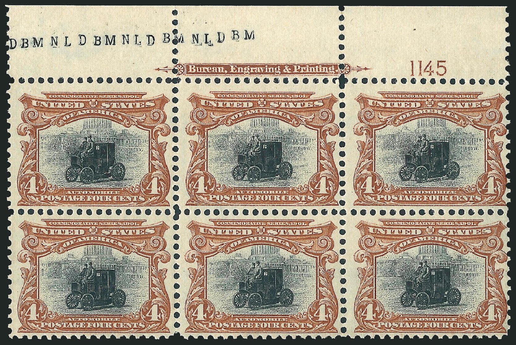 US Stamps Values Scott # 296: 1901 4c Pan American Exposition. Robert Siegel Auction Galleries, Mar 2014, Sale 1067, Lot 1345
