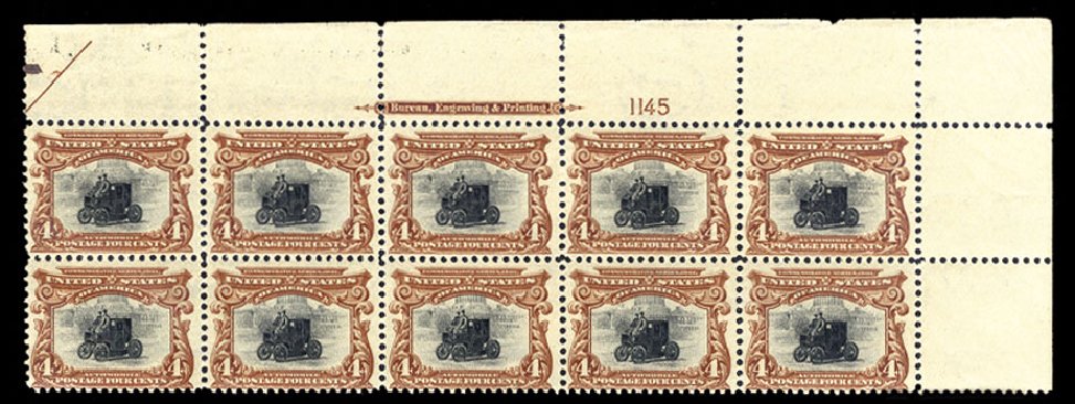 Price of US Stamp Scott #296 - 4c 1901 Pan American Exposition. Cherrystone Auctions, Oct 2012, Sale 201210, Lot 122