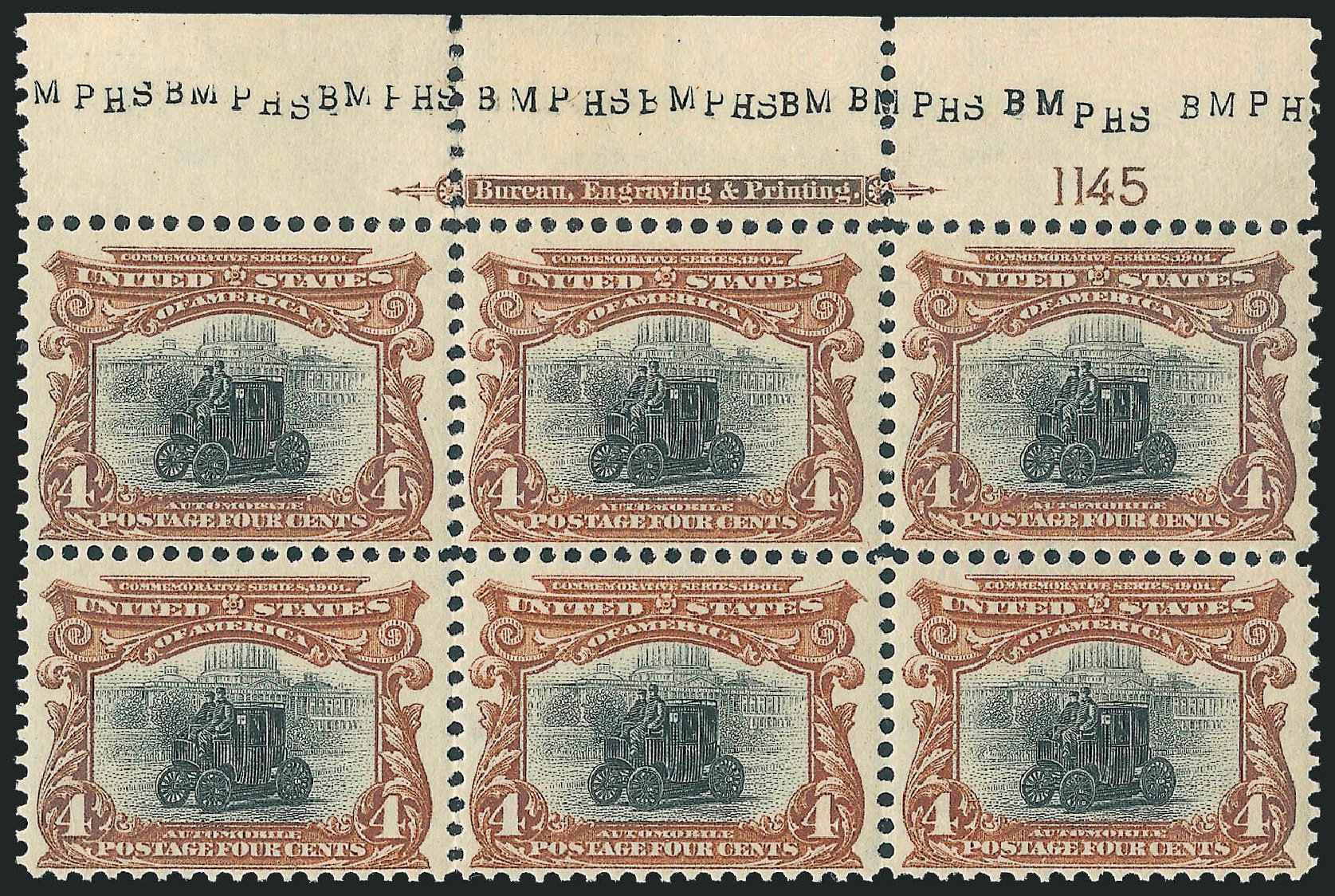 US Stamps Value Scott Catalogue # 296: 1901 4c Pan American Exposition. Robert Siegel Auction Galleries, Oct 2011, Sale 1014, Lot 1692